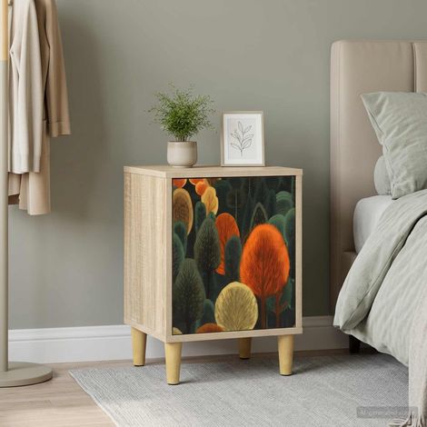 vidaXL Bedside Cabinet ZAANDAM Sonoma Oak 36 x 33 x 50 cm (1/5)