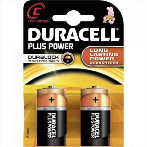 Blister batteria alcalina 1,5V tipo D formato 1/2 torcia COELR14