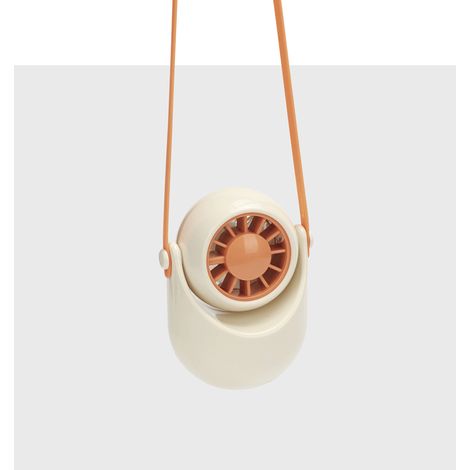 Filiyano-Mini ventilateur portable, rechargeable 500 mAh, avec sangle de suspension élastique. Idéal pour la maison, le bureau, l'école, les activités (1/5)