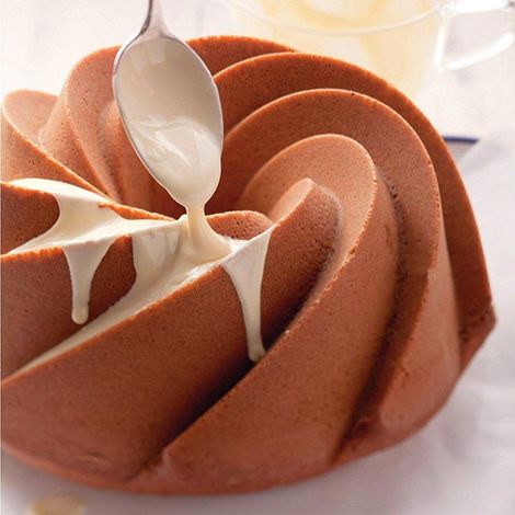 Silikon-Kuchenform, 23 cm (9 Zoll), antihaftbeschichtet, Spiralmuster, 3D-Brotform, große DIY-Backform, Backutensilien (1/4)