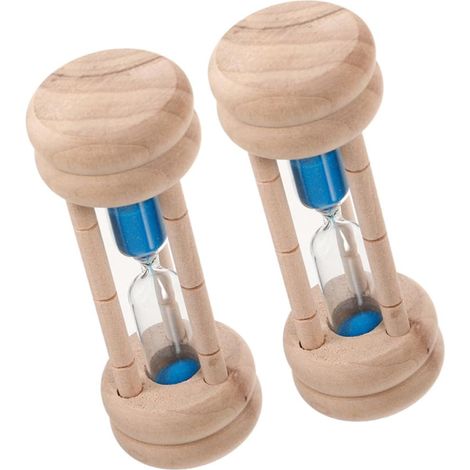Minuteur de Dents Sablier en Bois et Verre pour Garçon Filles