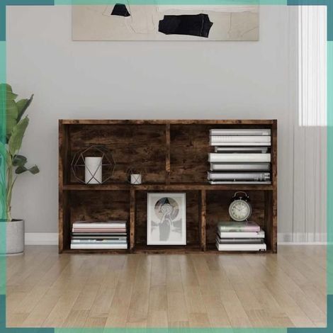 Bibliothèque/Buffet - 826611 - chêne fumé - bois d'ingénierie - 50 x 25 x 80 cm (1/5)