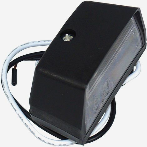 Autobest – Feu pour plaque d'immatriculation – Éclairage 12V 5W – Forme trapézoïdale pour visibilité optimale – Ampoule navette incluse