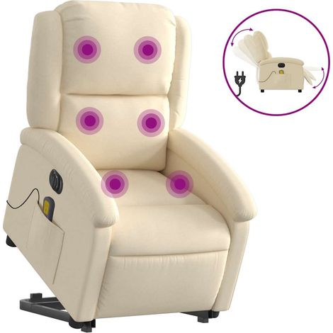 Maison Exclusive - Elektrischer Massagesessel mit Aufstehhilfe Cr