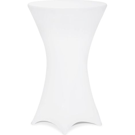 Cocktail table cover white 60cm non iron stretch material