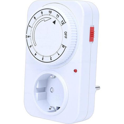 Countdown timer, 4800W, 16A, IP44, with 30-minute interval and 12-hour timer (1/5)