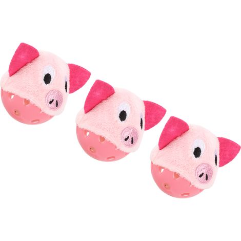 Ensemble de 3 balles à clochette pour chat, jouet interactif en peluche et en plastique en forme de clochette pour chats (1/5)