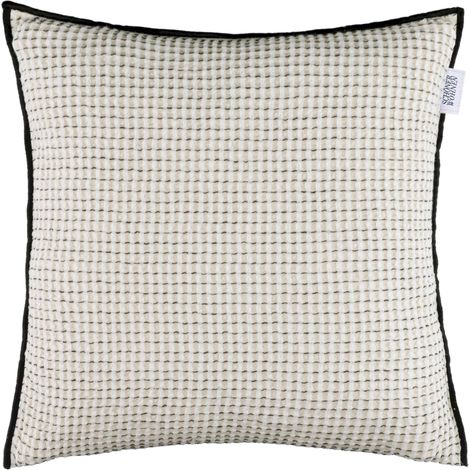 SCHÖNER WOHNEN Housse de coussin décoratif FLEX - 1 pièce 38x38 cm, Blanc