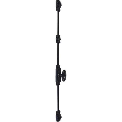 Fausse crémone à bouton rustique décorative N°6 – Fonte grise EN GJL200 – Dimensions 16x8 mm – Livrée avec gâches et vis – Fonderie Rollinger