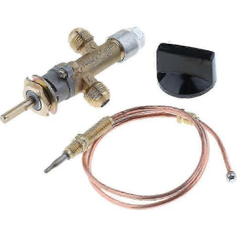 Compatible avec la vanne de contrôle (avec thermocouple et bouton) pour les appareils de chauffage de foyers au propane avec chaudières à gaz de pétrole liquéfié. (1/5)