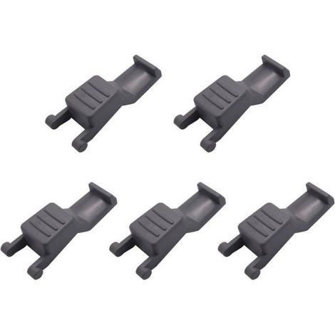 5x Pince de déclenchement, Connecteur tuyau, Plastique durable, Gris foncé, Pour VC4i aspirateur (1/5)