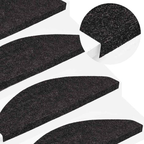 Stufenmatten Selbstklebend 10 Stk. Anthrazit 65x22,5x3,5 cm