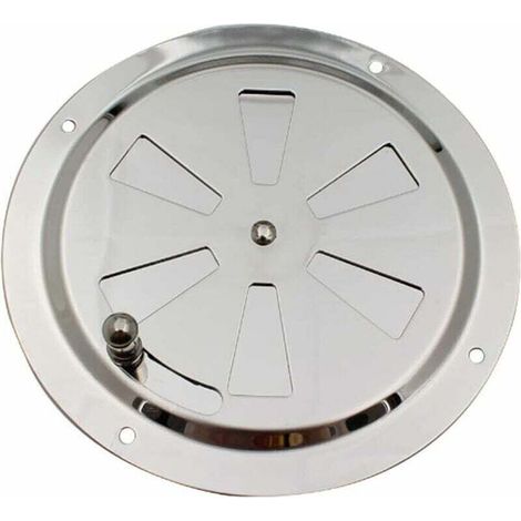 Grille Ventilation Ronde Régulable Entrée Sortie Air Acier Inoxydable- (1/4)