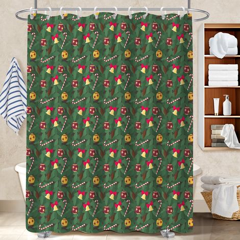Rideau de bain 180x180 déco d‘intérieur cache baignoire pour personne à mobilité réduite (1/5)