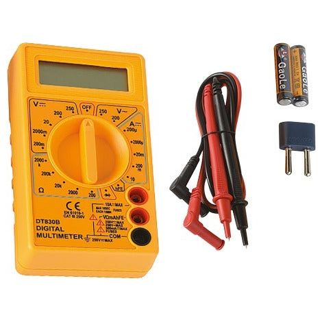 Tester multimetro digitale tascabile completo con 2 terminali per misurazione