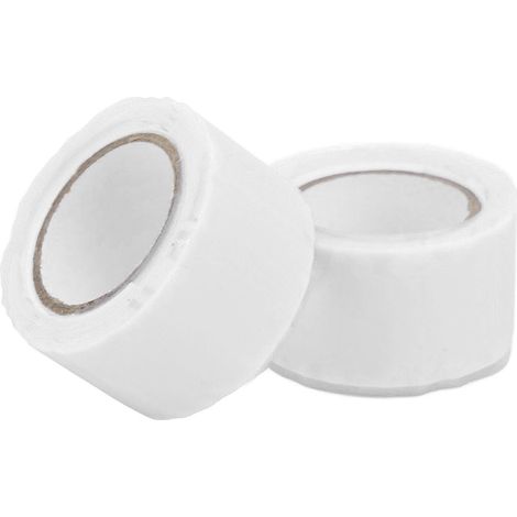 Lot de 2 rubans adhésifs isolants en silicone auto-adhésifs et étanches pour la réparation de tuyaux d'eau (blanc). (1/5)