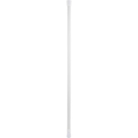 Tringle à rideau, tringle à coussinets antidérapants, conception télescopique, matériau en fer robuste et durable pour salle de bain et salle de douche (1/4)