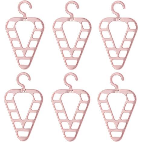 Organisateur de Cintres Magic, Cintres Porte-Manteaux Multi-Fonctions Gain de Place, Cintre Antidérapant Multifonctionnel Triangle à 9 Trous, Crochet Pivotant à 360 °(6 pcs) (1/5)