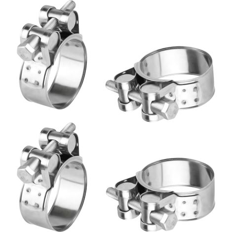 Abrazadera de manguera ajustable de 32-35 mm, de acero inoxidable, con tornillos metálicos, para mangueras de piscina diésel.