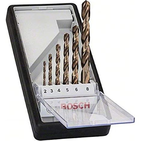 Bosch Accessories HSS-Co DIN338: Robustline set 6 uds: 2-8 (1/4)