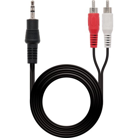 Cable Estéreo Nanocable 10.24.0301/ Jack 3.5 Macho - RCA Macho/ 1.5m/ Negro