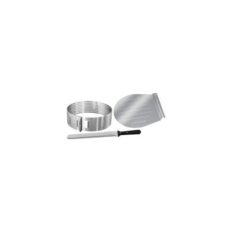 Ensemble de 3 cercles à pâtisserie pour découpe de gâteaux, outils pour fonds de génoise et entremets (1/4)