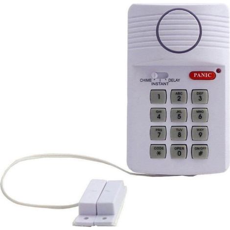 Alarme de porte/fenêtre, alarme de porte sans fil puissante avec clavier de sécurité à code PIN pour la maison, le bureau, le garage (1/5)