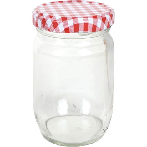 Einmachglas 720ml Vorratsglas Einweckglas Konservenglas Schraubdeckel kariert (1/3)