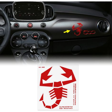 Adesivo Scorpione Abarth Prefustellato, h 10.5 cm - Colore: ROSSO
