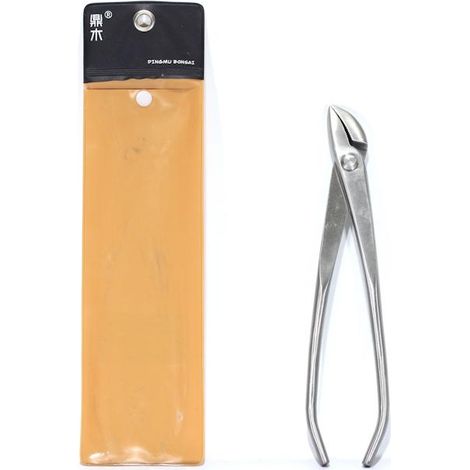 Pinza bonsai a becco curvo in acciaio satinato mm. 210 (1/2)