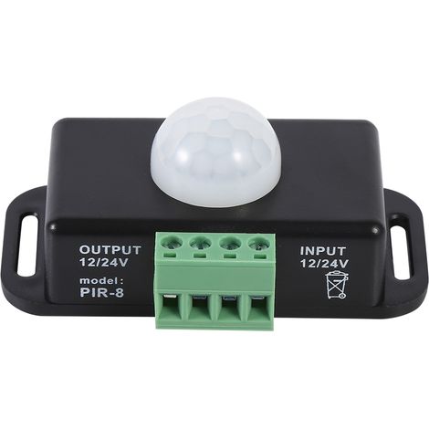 Interrupteur Détecteur de Mouvement PIR Infrarouge Capteur Corporel Sécurité 12V/24V DC pour Bandeau LED et Lampe (1/5)