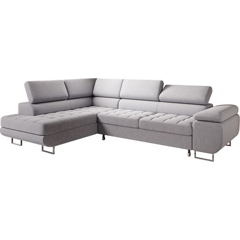Ecksofa, links umwandelbar, 4-Sitzer, Eden Grau
