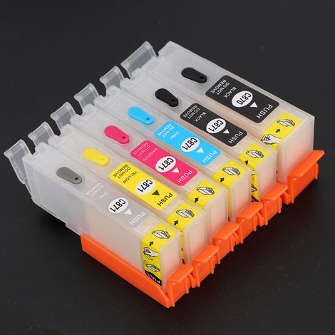 Compatible avec les cartouches d'encre jetables 5 couleurs Canon PGI-870BK CLI-871BK/C/M/Y/GY.