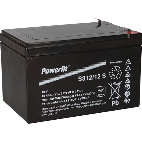 Exide Powerfit Bleiakku AGM 12V 12Ah S312/12 S