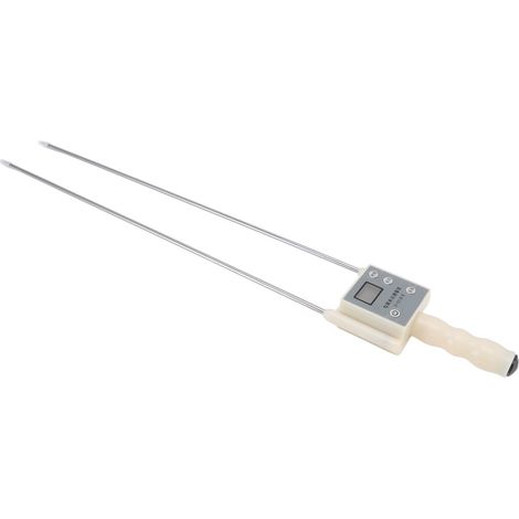 Schnell messendes Getreidefeuchtemessgerät, hochauflösendes LED-Display, Doppelstahlnadel, Feuchtigkeitsdetektor für Stroh und Gras L (1/5)