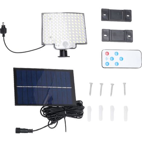 Ortviai Applique Solaire Extérieure avec Capteur de Mouvement, 118 LED, Télécommande, Étanche IP65 pour Jardin et Terrasse (1/5)