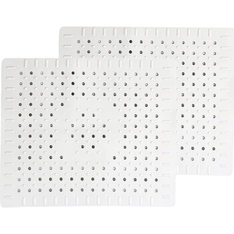 Lot de 2 tapis de protection pour évier en caoutchouc antidérapant – Dimensions 31 x 26 cm – Facile à nettoyer et à couper