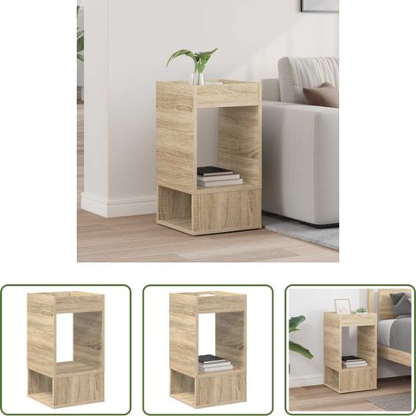 Wohnzimmer Beistelltisch - Beistelltisch Sonoma-Eiche 30 x 30 x 56 cm Holzwerkstoff (1/5)