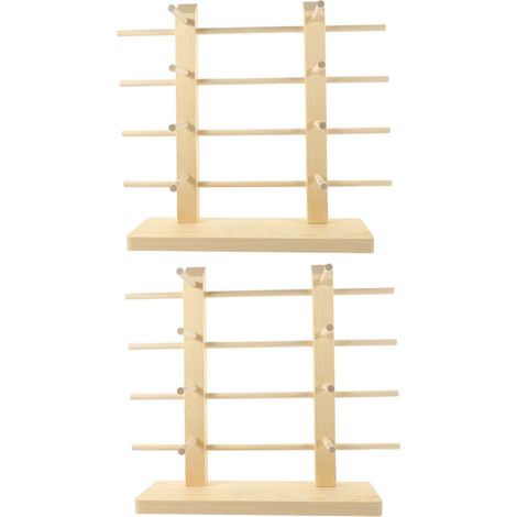 2pièces Présentoir à Lunettes Bois Support pour Montures de Lunettes Vintage pour Magasin et Bureau à Domicile