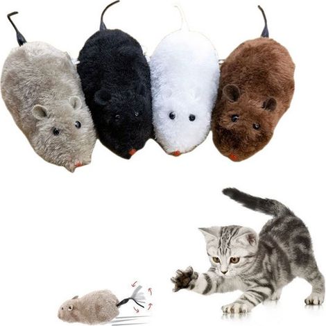 Juguetes para gatos, 4 piezas, Ratón de juguete para gatos, No requiere pilas, Ratón de juguete, Juguete de peluche de gato y ratón (1/5)
