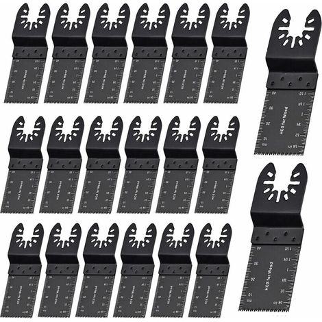 Ahlsen – Lame d'outil multifonction 35 mm – Lot de 20 pièces pour métal et bois – Coupe précise pour DeWalt, Bosch, Dremel, Makita (1/5)
