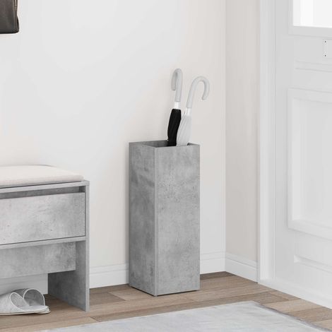 vidaXL Porte-parapluie Gris béton 20 x 20 x 55,5 cm Bois d'ingénierie