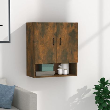Armoire murale Étagère Murale  Meuble de rangement Chêne fumé 60x31x70 cm Bois d'ingénierie 23208 (1/5)