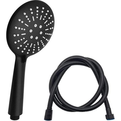 Cabezal de ducha, Filtro de ducha eléctrico, Para aumentar la presión, Ducha de presión de tres posiciones, Negro (1/5)