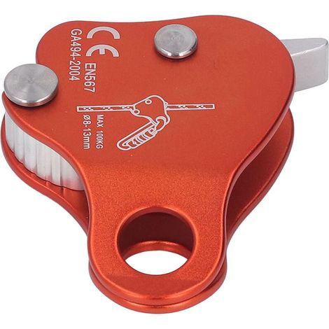 Bloqueur de corde d'escalade autobloquant en aluminium 7075 – Charge 100 kg – Compatible cordes 8-13mm – Pour alpinisme et escalade (1/5)