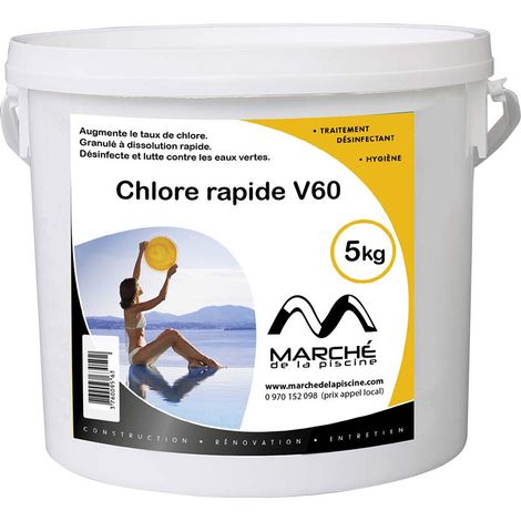 Traitement piscine OCEDIS chlore rapide V60 granulés seau 5kg