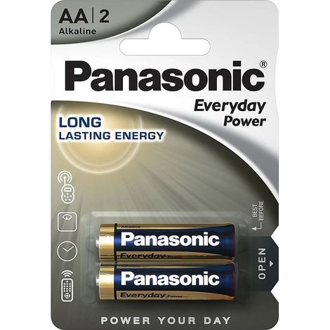 Panasonic LR6EPS-2BP Everyday Power Batterie Alcaline AA LR6 1,5 V Confezione da 6 pezzi