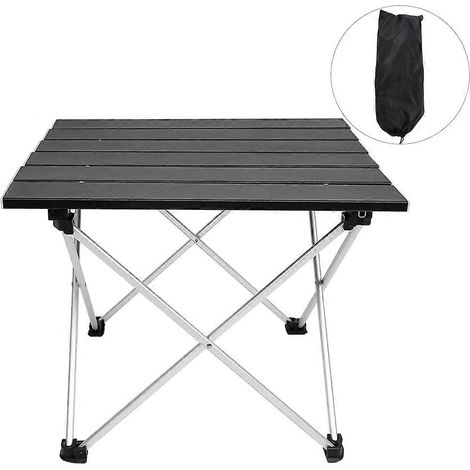 Table pliante portable en aluminium pour BBQ, camping et pique-nique en plein air, bureau de table robuste et légère. (1/5)