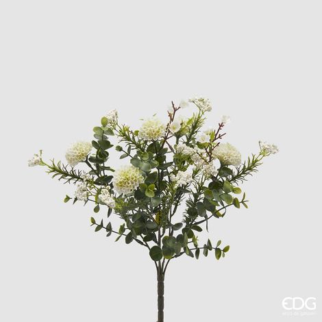 EDG Bouquet 5 Rami Dalia Con Bocciolo Bianco (1/3)