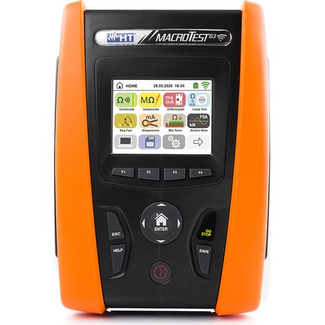 Strumento multifunzione avanzato per verifica sicurezza MACROTESTG3 + RCDX10 HT HV5036PR